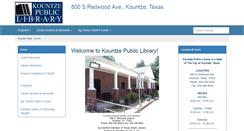 Desktop Screenshot of kountzelibrary.org